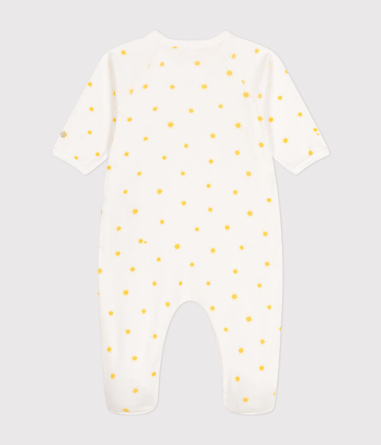 Babies' Cotton Pyjamas white/yellow