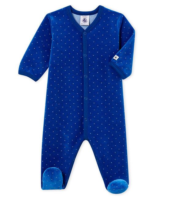 Baby's sleepsuit LIMOGES blue/CONCRETE grey