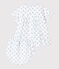 Baby girl's flower print dress with bloomers in poplin MARSHMALLOW white/MULTICO white