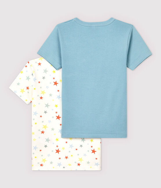 Girls' Multicoloured Starry Short-Sleeved Organic Cotton T-Shirts - 2-Pack variante 1