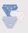 Pack of children's cotton pants with hearts multicolor