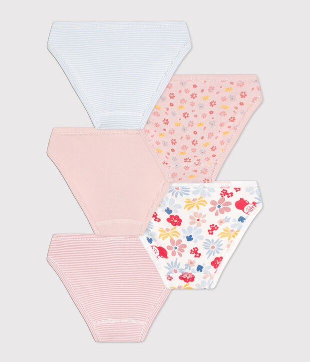 Children's Floral Cotton Knickers - 5-Pack multicolor