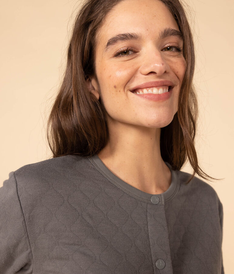 Women's Tube Knit Poppered Cardigan green