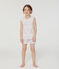 Girls' Ribbed Cropped Pyjamas MARSHMALLOW white/MULTICO white