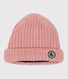 Babies' Knit Hat with Recycled Fleece Lining