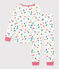 Children's Paris Print Cotton Pyjamas MARSHMALLOW white/MEDIEVAL blue/MULTICO