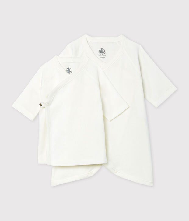 Baby Kimono Bodysuit and Undershirt Set in Rib Knit multicolor