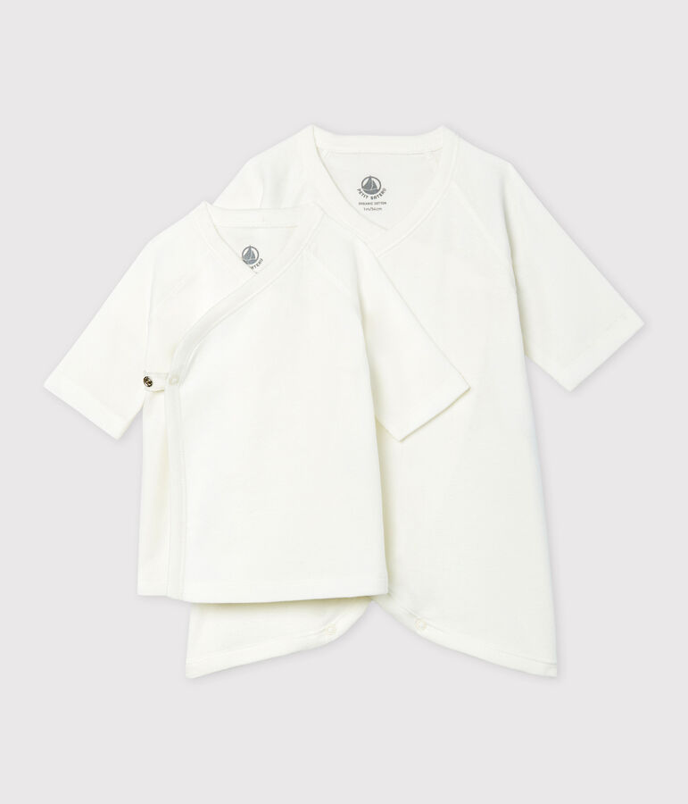 Baby Kimono Bodysuit and Undershirt Set in Rib Knit multicolor