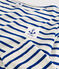 Women's lightweight "Heart" Breton dress. MARSHMALLOW white/SURF blue