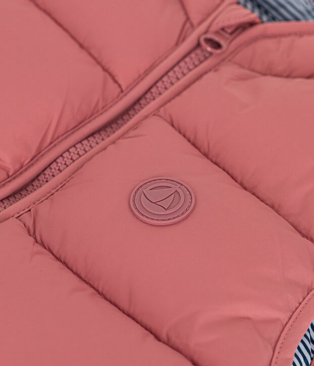 Children's Sleeveless Quilted Padded Jacket pink