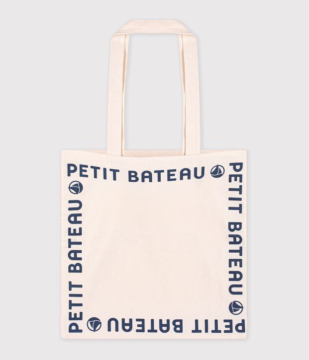 canvas tote bag white/blue
