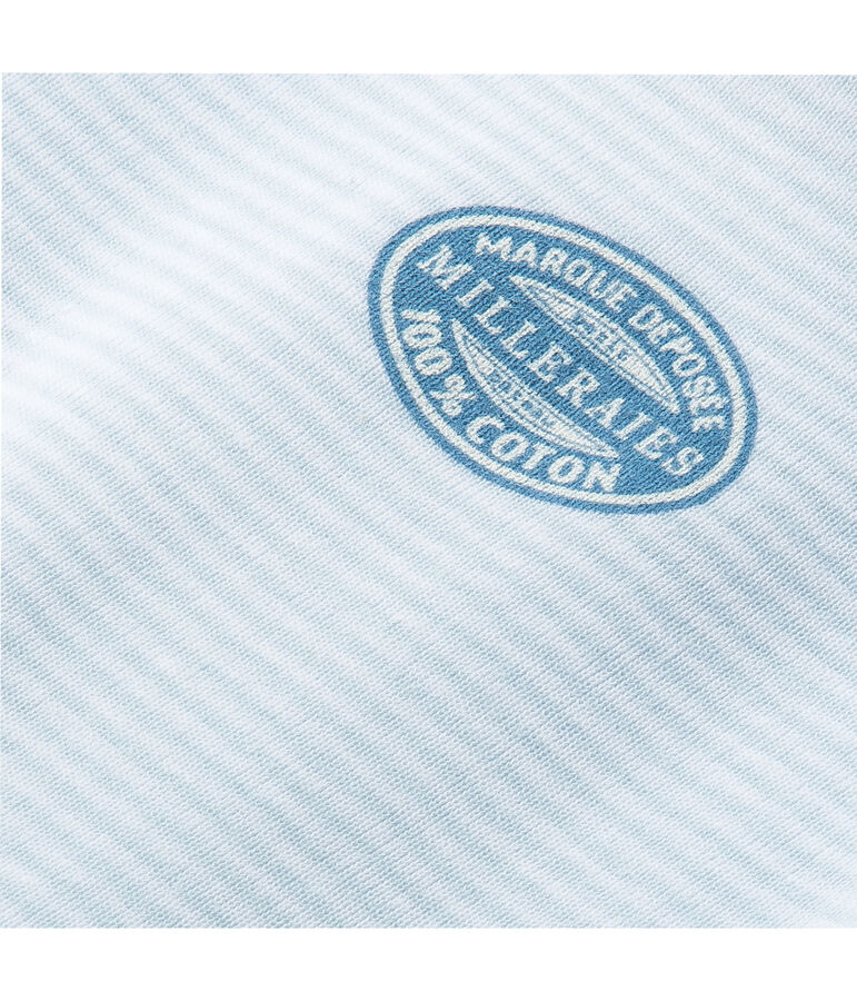 Baby boy long-sleeve bodysuit in milleraies stripe blue/white