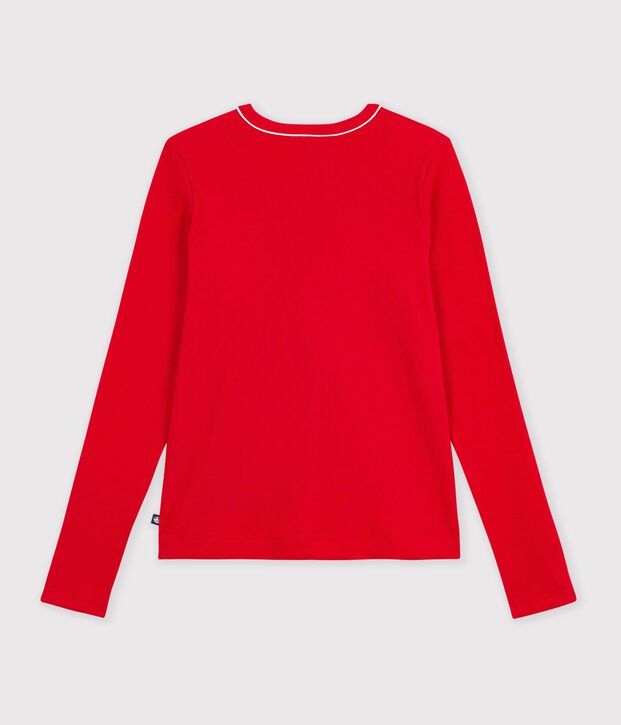 Women's plain cotton cardigan red
