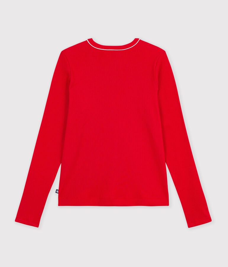 Women's plain cotton cardigan red