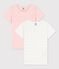 Girls' Mini Star Patterned Short-Sleeved Organic Cotton T-Shirts - 2-Pack variante 1