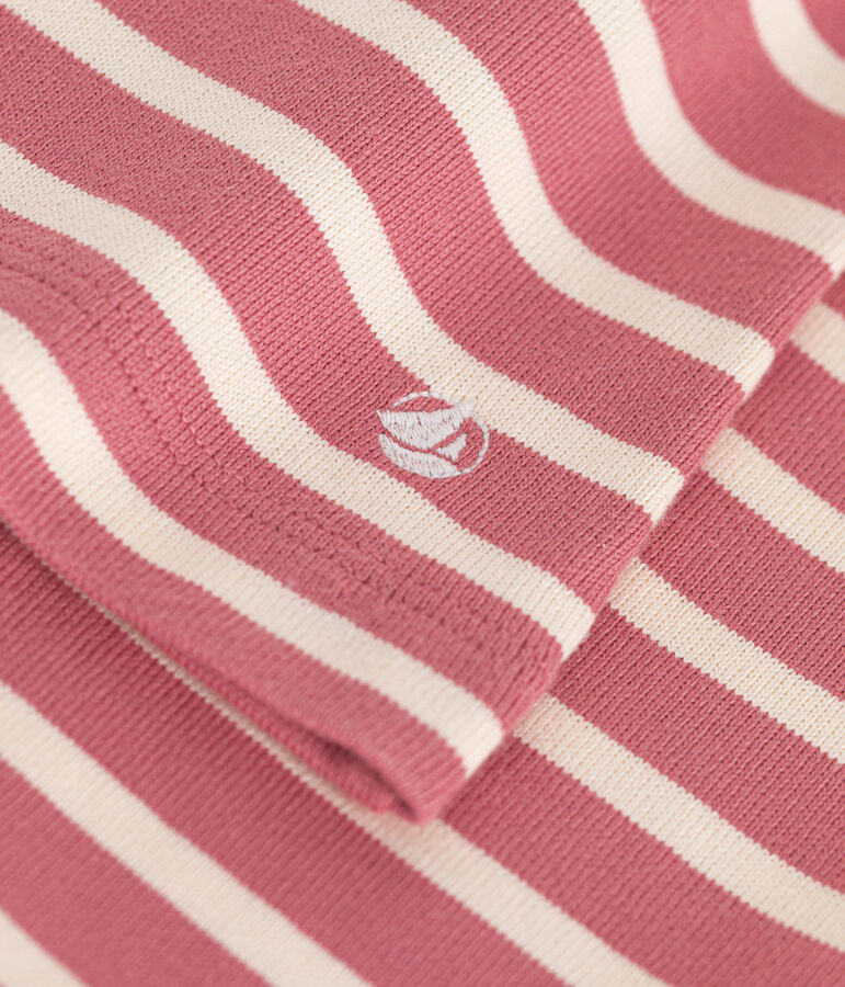 Women's Buttoned Cotton Breton Top ROSEWOOD pink/AVALANCHE