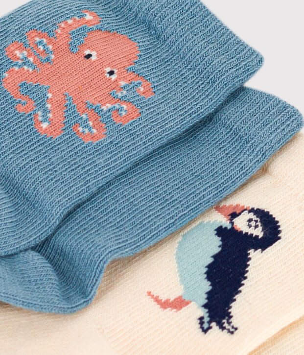Babies' Cotton Jersey Socks - 2-Pack multicolor