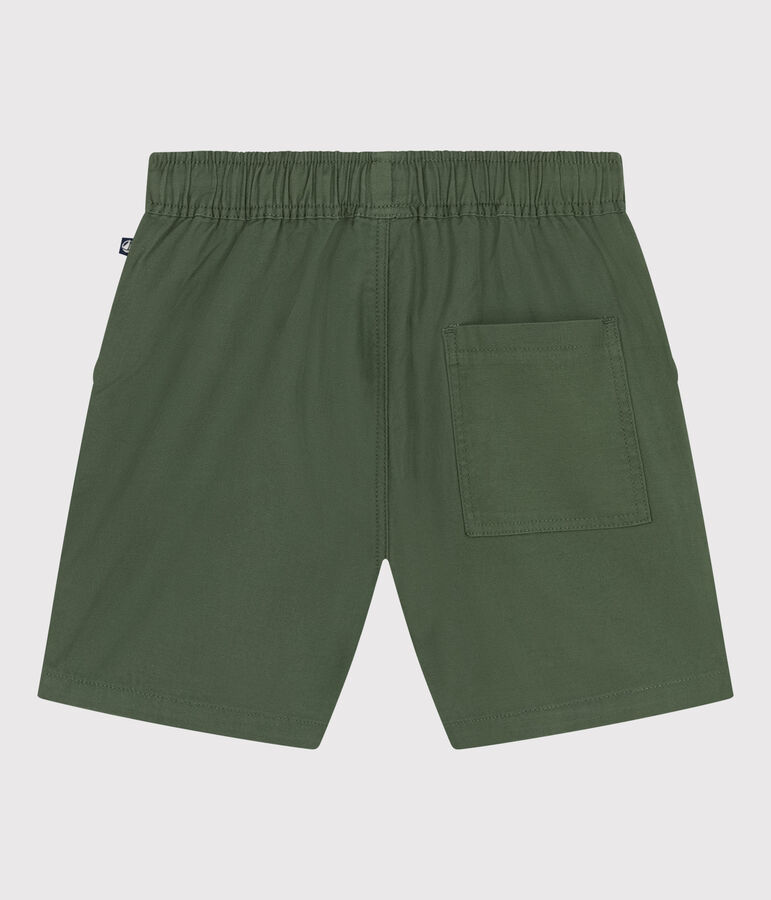 Children's Cotton and Linen Twill Shorts CROCO green