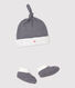 Babies' Stripy Organic Cotton Bonnet and Bootees Set