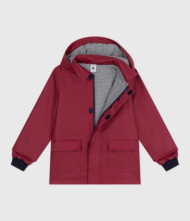 Unisex Iconic Waxed Child's Coat red