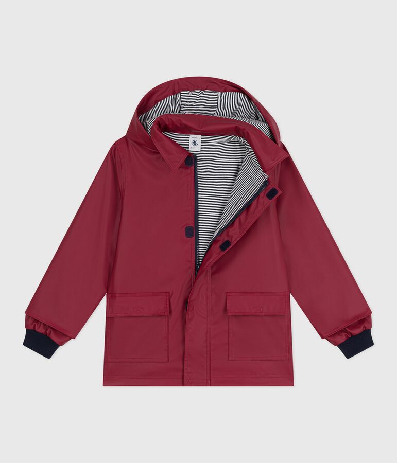 Unisex Iconic Waxed Child's Coat red