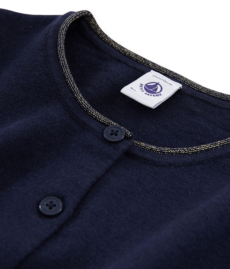 Girls' Knit Cardigan blue