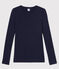Women's Iconic Cotton Round Neck T-Shirt SMOKING blue
