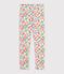 Children's floral pattern cotton leggings white/multicolor