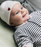 Newborn babies' knitted cotton beanie hat MARSHMALLOW white