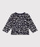 Babies' Patterned Quilted Tube Knit Cardigan SMOKING blue/AVALANCHE