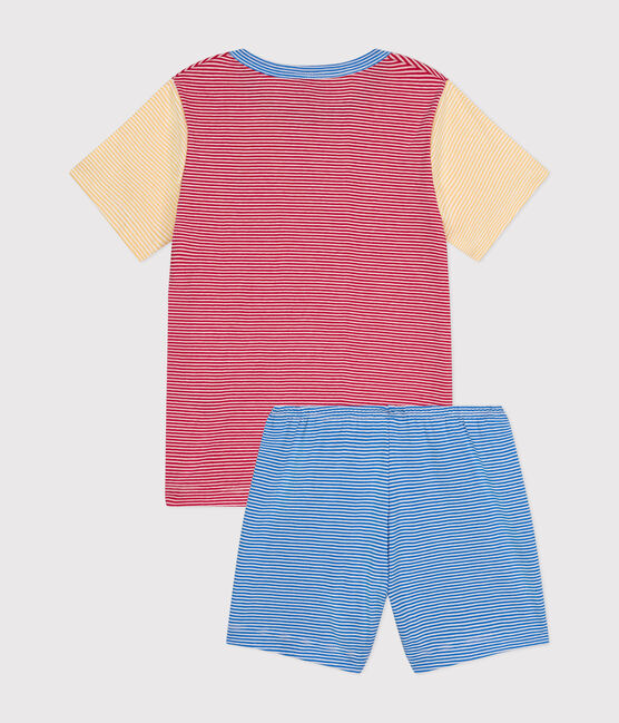 Children's Short Striped Cotton Pyjamas CORRIDA /MULTICO