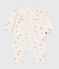 Babies' floral print ruffled cotton playsuit MILK /MULTICO
