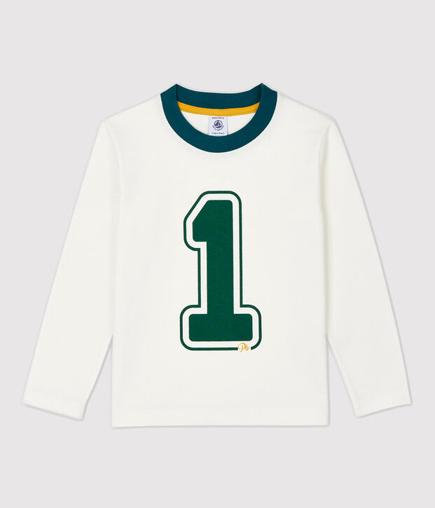 Boys' Long-Sleeved Cotton T-Shirt white