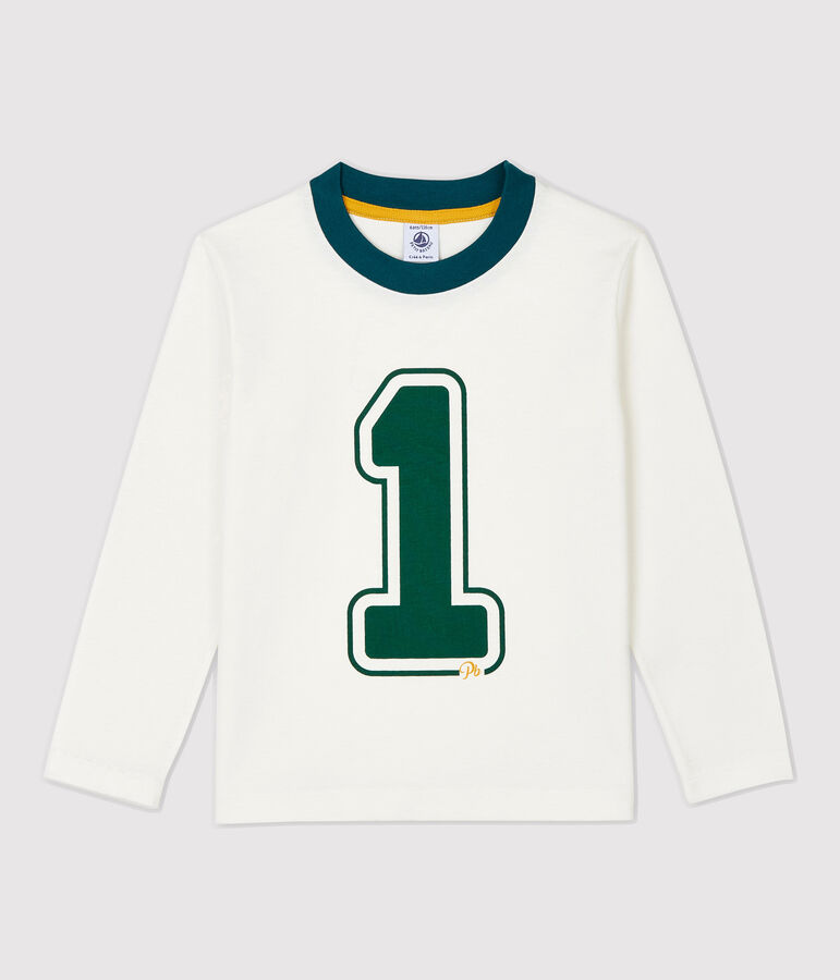 Boys' Long-Sleeved Cotton T-Shirt white