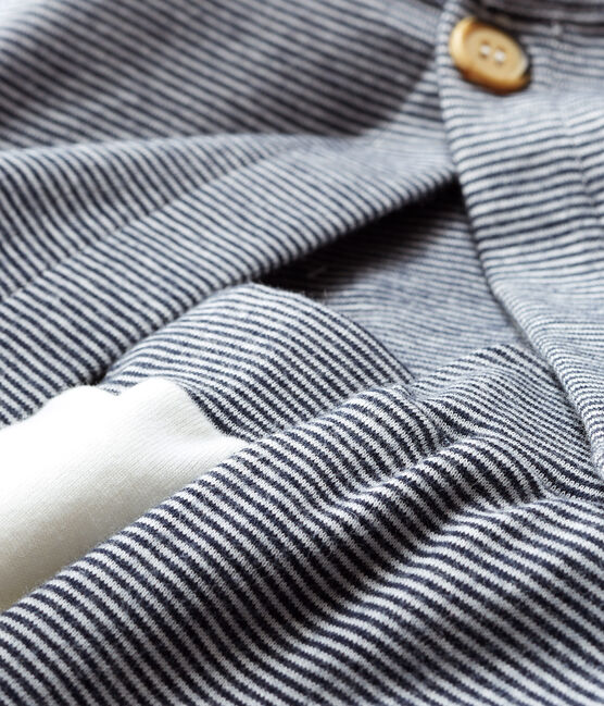 Baby Boys' Ribbed Clothing - 3-piece set MARSHMALLOW white/SMOKING blue