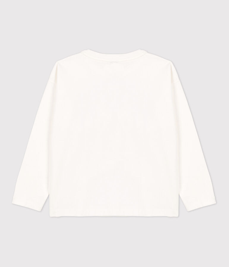 Girls' Long-sleeved Cotton T-Shirt white