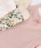 Babies' Floral Cotton Bodysuits with Straps - 3-Pack variante 1