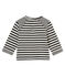 Baby boy's striped T-shirt CITY black/MARSHMALLOW white