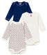 Baby girl's long sleeved body trio