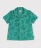 Children's short-sleeved cotton shirt green
