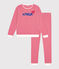 Women's stripey cotton pyjamas CORRIDA red/MARSHMALLOW white