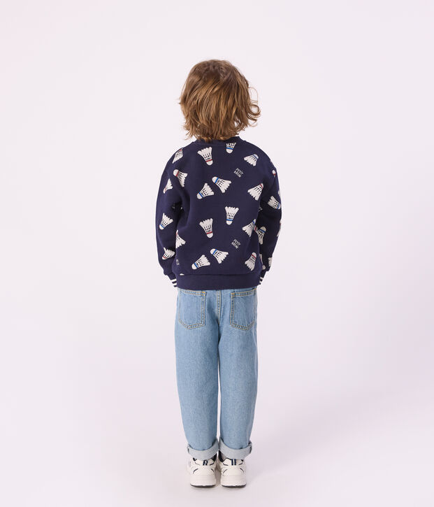 Children's printed cotton sweatshirt blue/multicolor