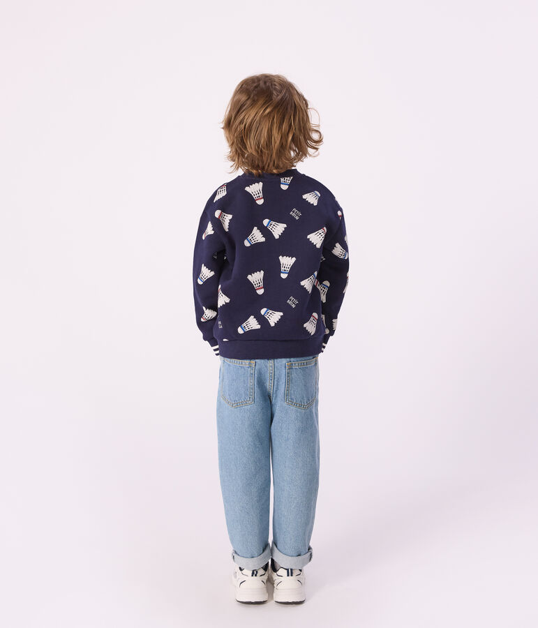 Children's printed cotton sweatshirt blue/multicolor