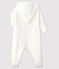Babies' Long Jumpsuit in Quilted Tube Knit MARSHMALLOW white
