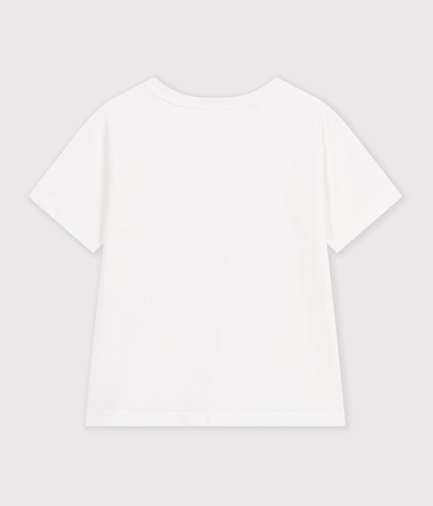 Children's short-sleeved printed t-shirt white