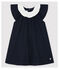 Baby Girls' Ribbed Bodysuit with Collar SMOKING blue