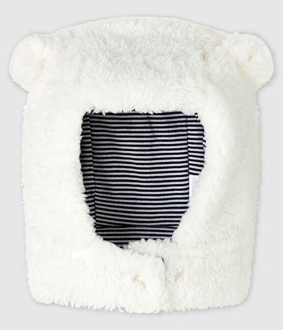 Baby's unisex sherpa hat MARSHMALLOW white