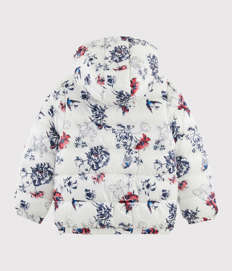 Girls' puffer jacket COQUILLE beige/MULTICO white