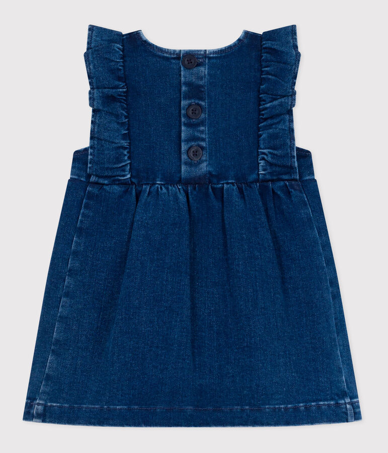Babies' sleeveless denim dress DENIM MOYEN blue