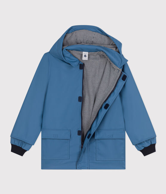 Children's unisex iconic recycled raincoat BEACH blue